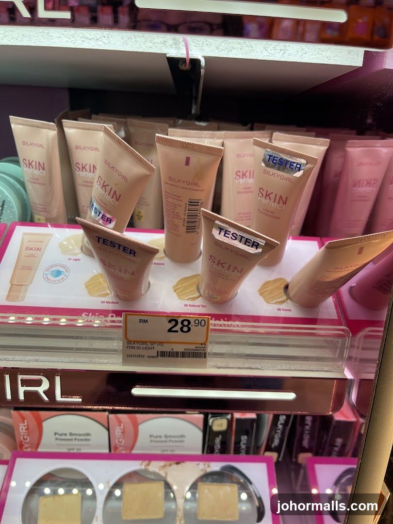 Silkygirl Skin Perfect Liquid Foundation Display