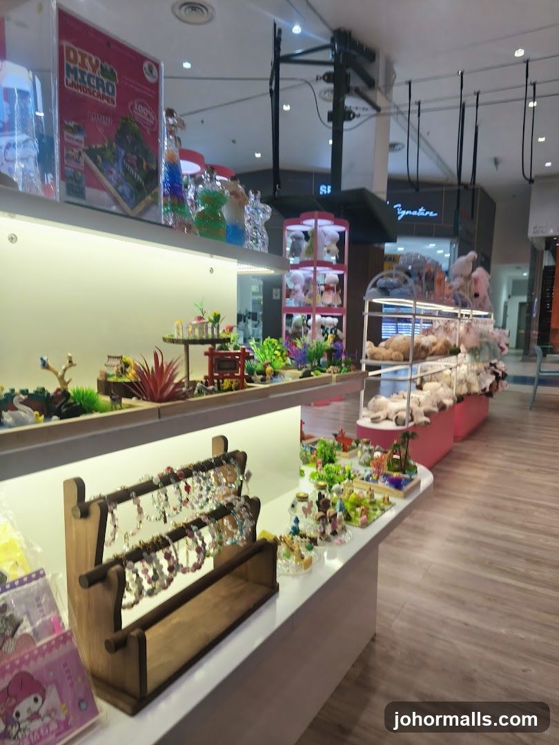 Store Display with Miniatures and Bracelets
