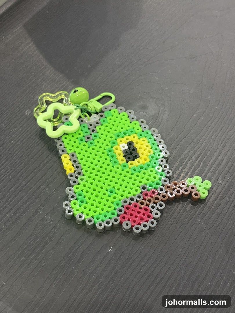 Perler bead keychain