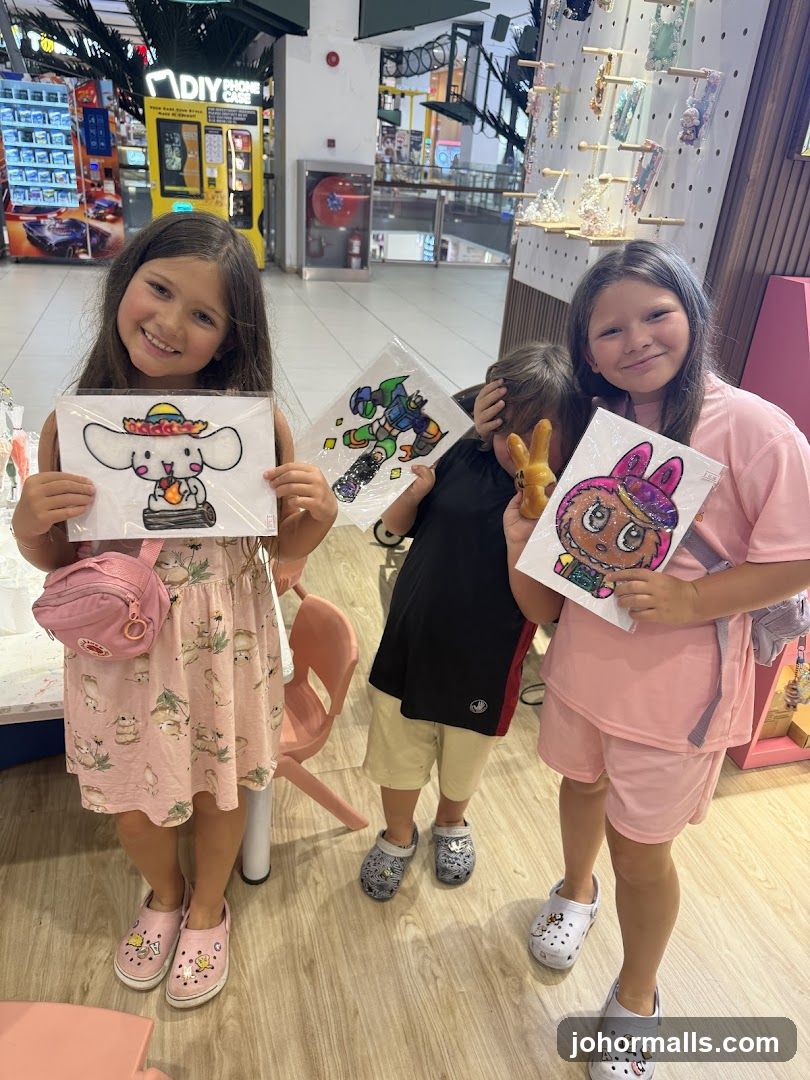 Children Showing Artwork