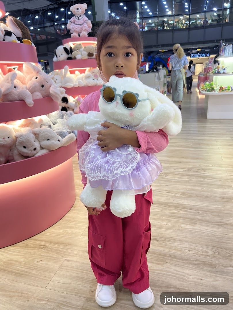 Girl Holding a Stuffed Bunny