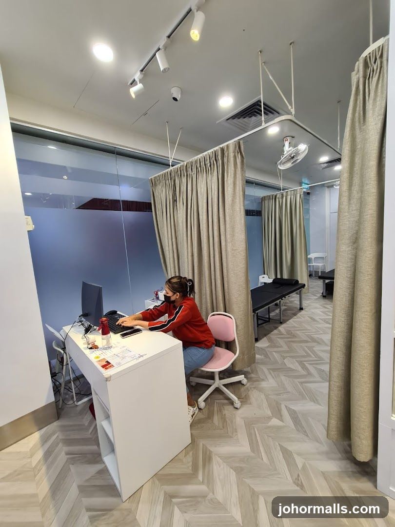 Reception Area with Massage Beds