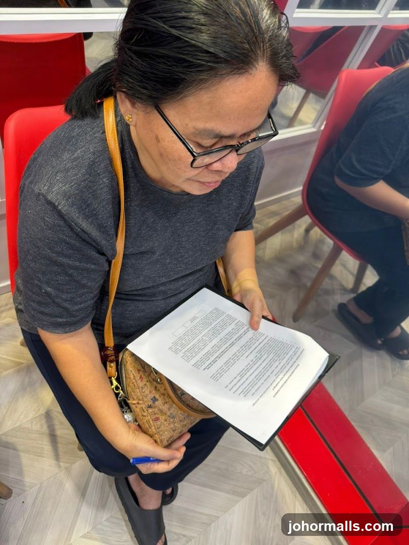 Woman reviewing documents