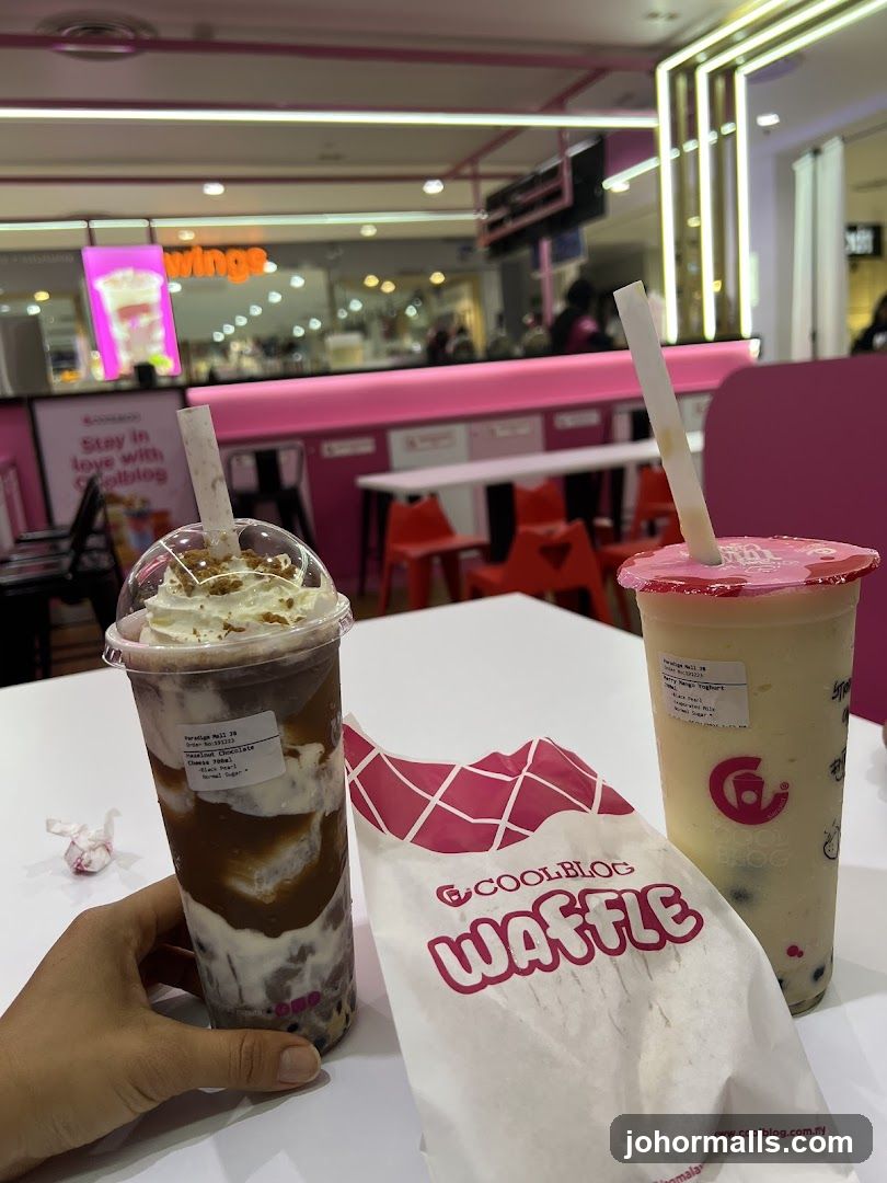 Coolblog drinks and waffle