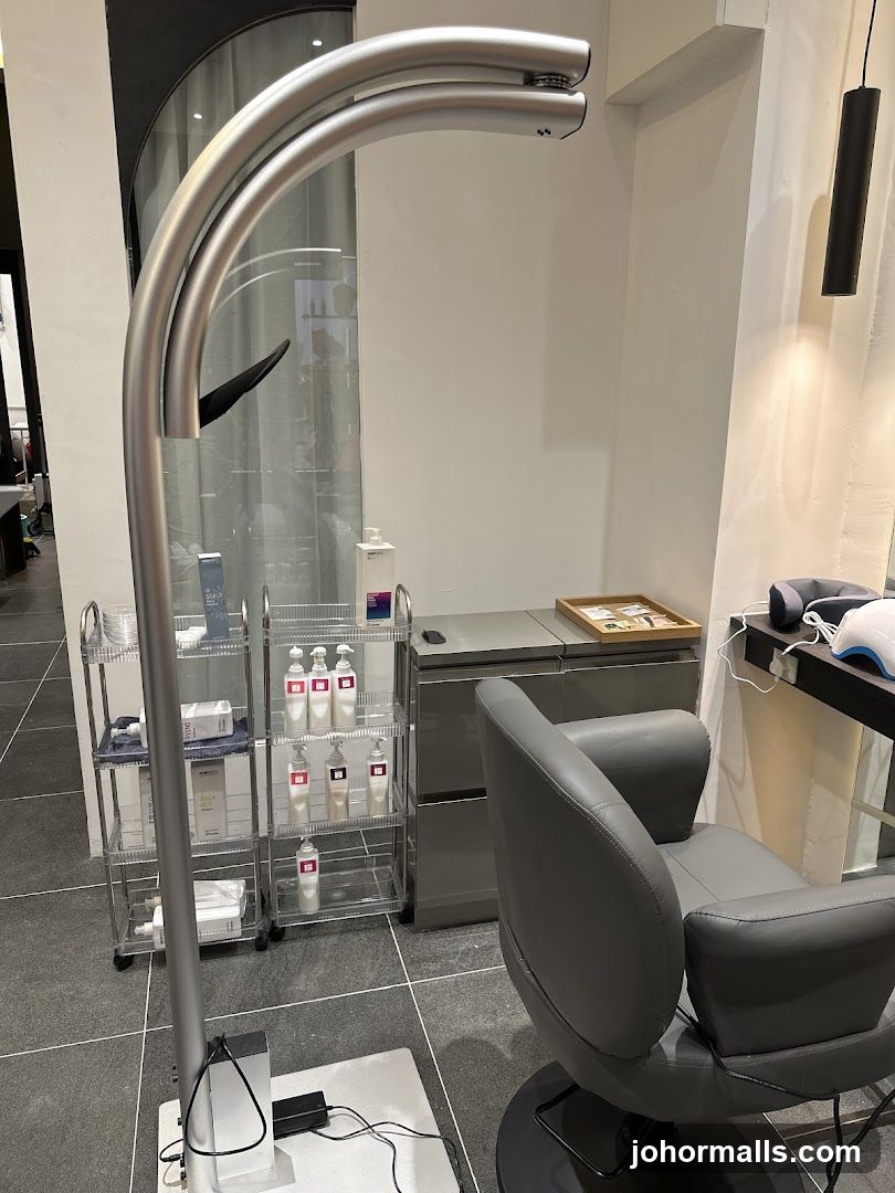 Salon Interior with Styling Chair and Products