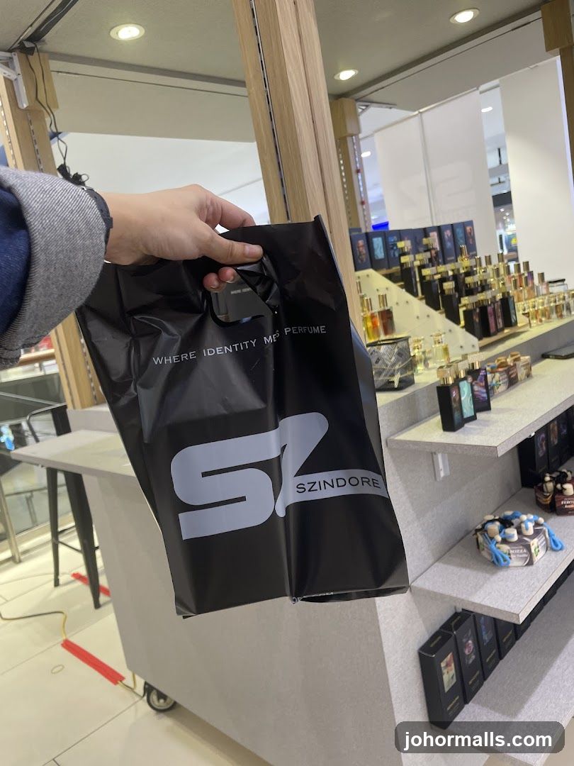Shopping Bag with Perfume Display