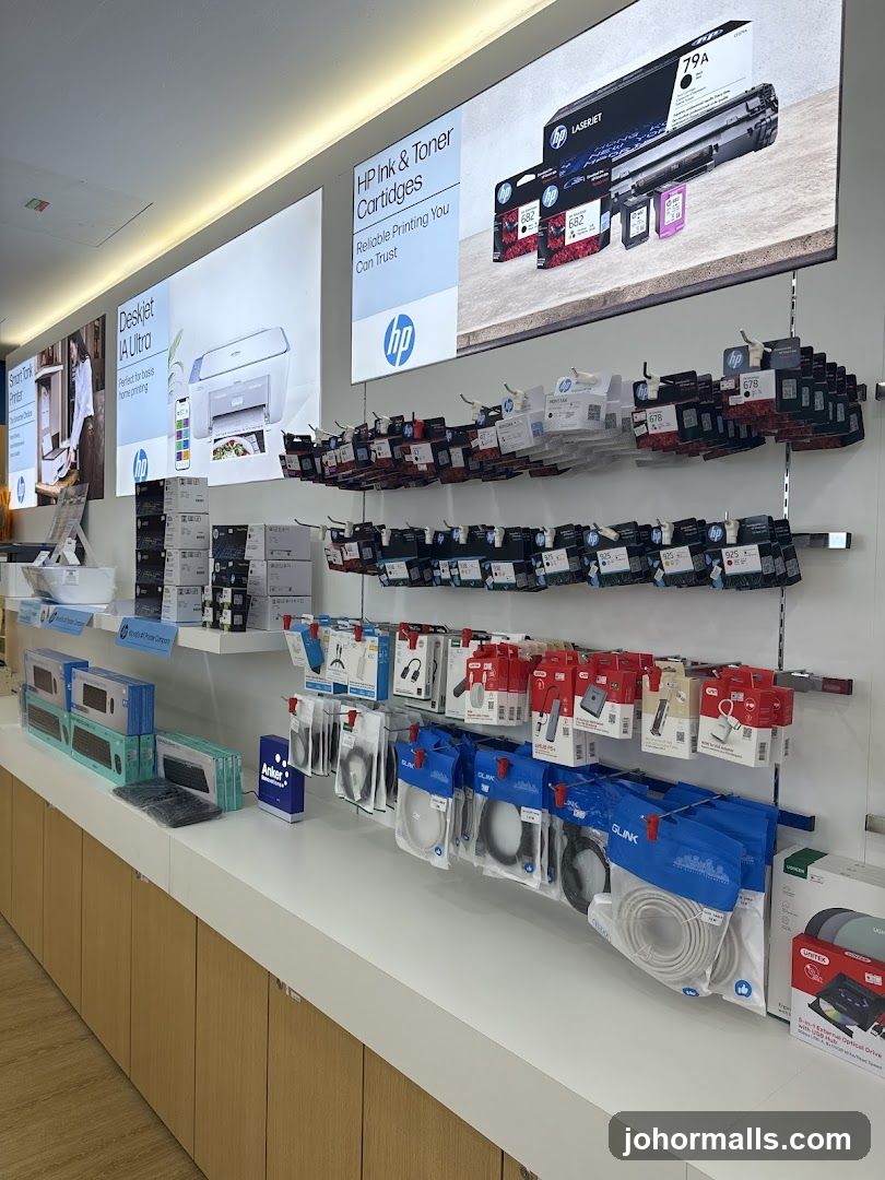 HP Ink and Toner Cartridges Display
