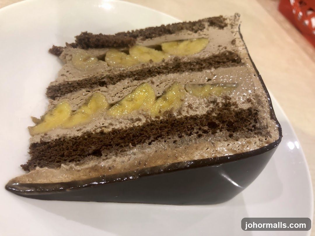 Chocolate Banana Cake Slice