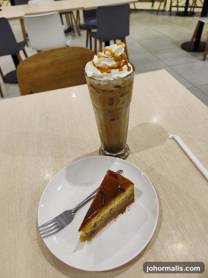 Iced Coffee and Cheesecake
