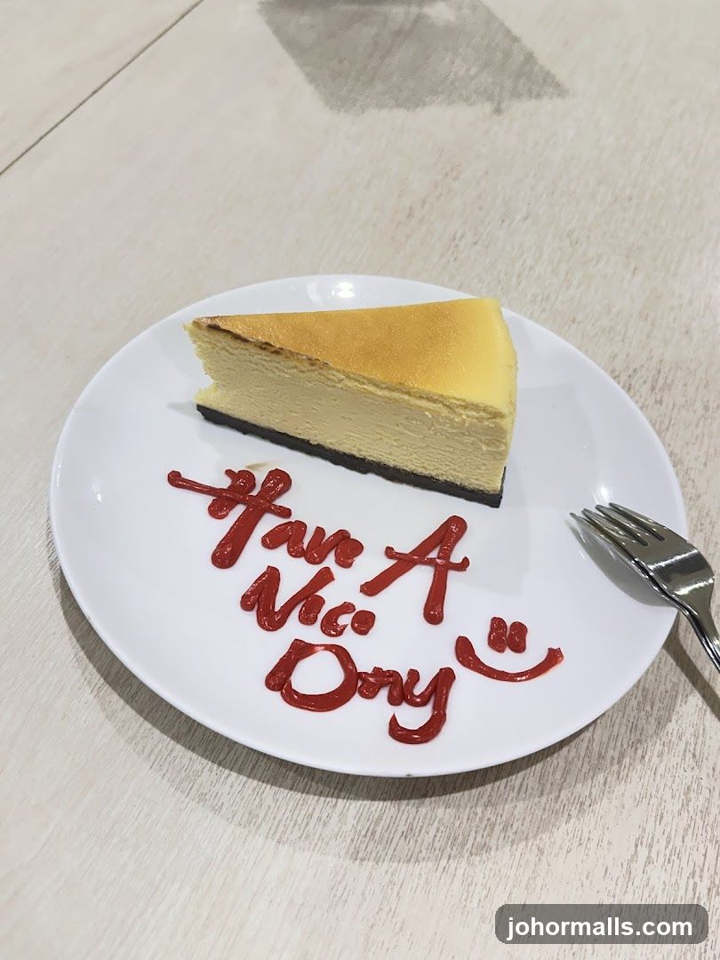 Cheesecake with message