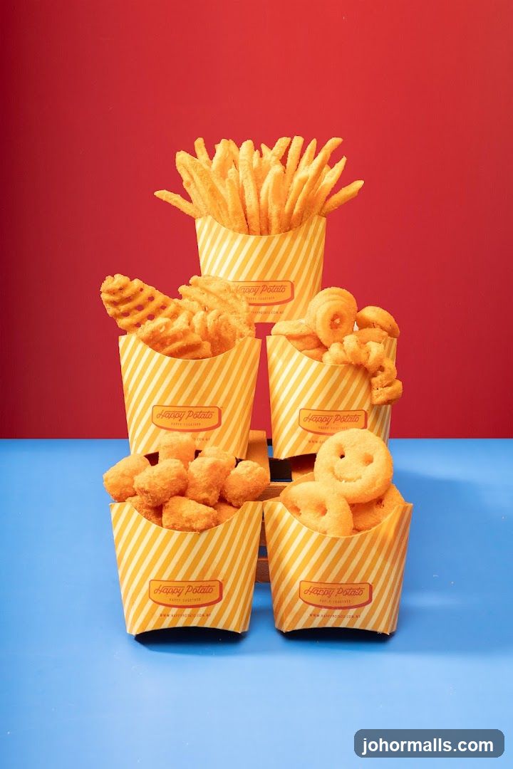 Assortment of Fried Potato Snacks