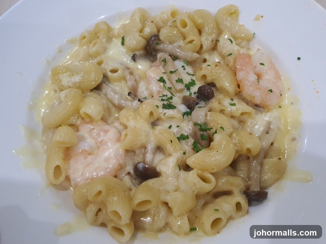 Shrimp and Mushroom Macaroni and Cheese
