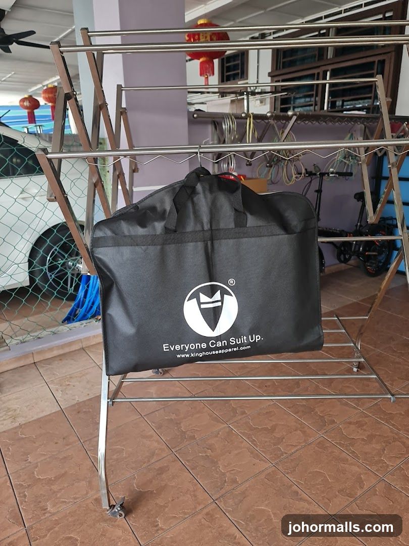 Garment Bag on Drying Rack