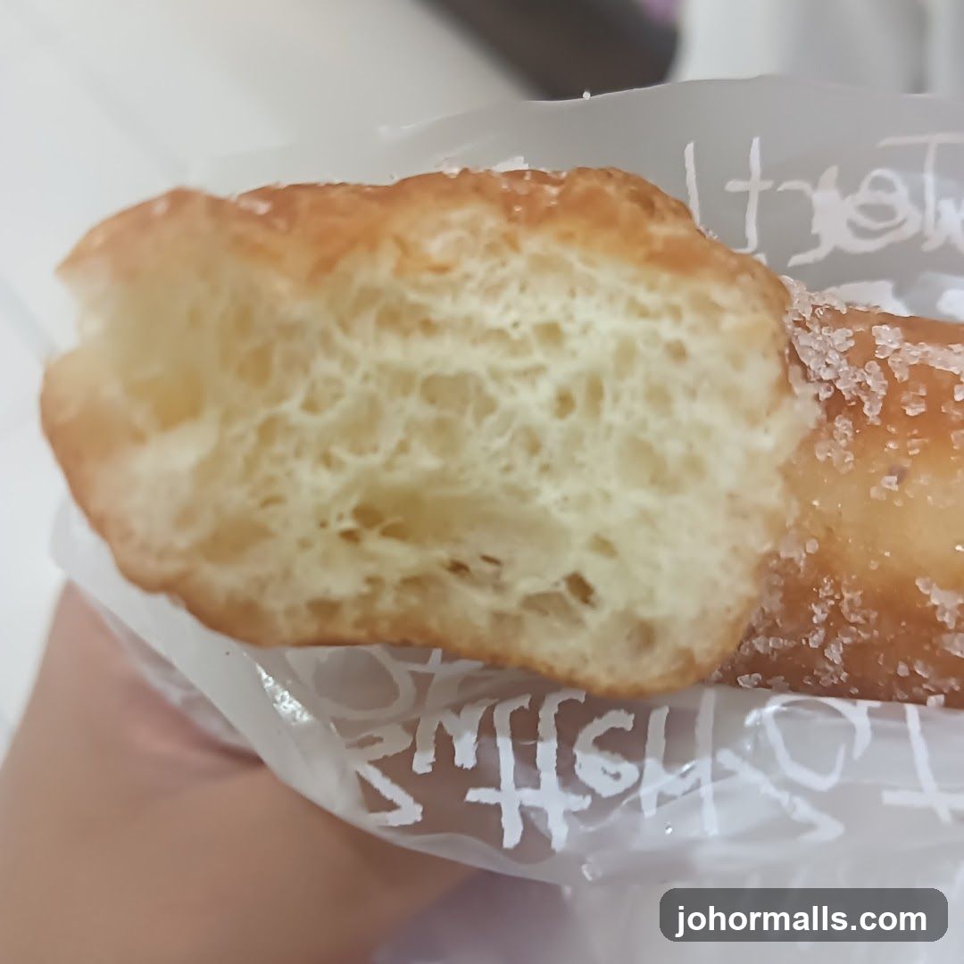 Close-up of a sugar-coated pastry