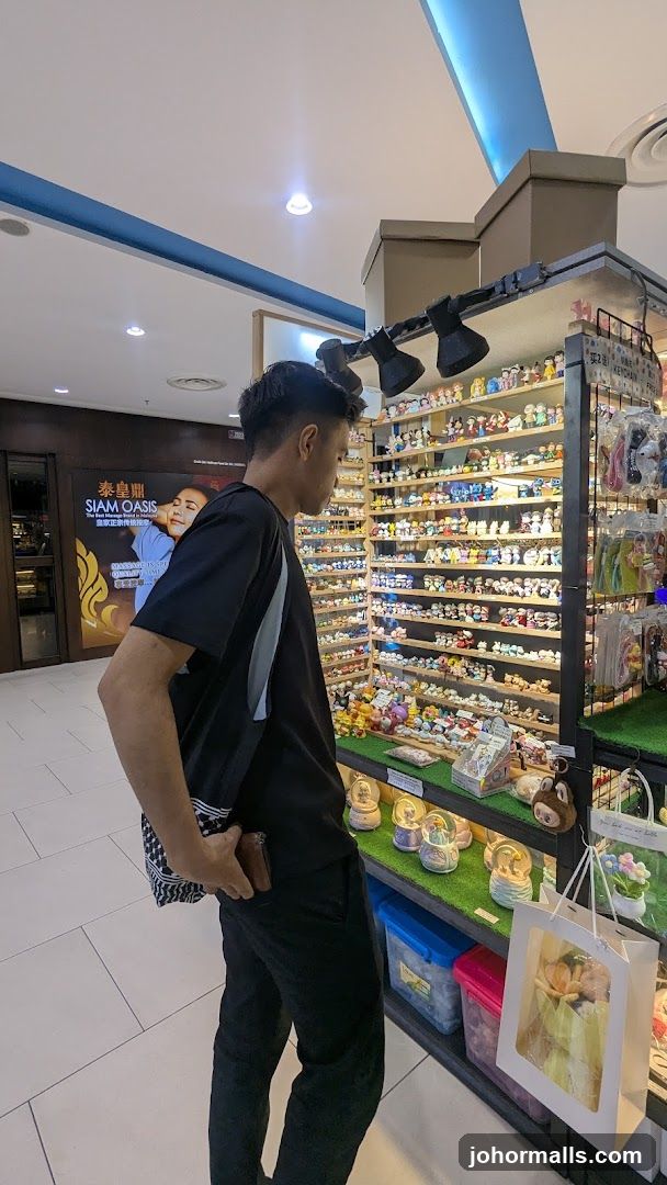 Man browsing a store display