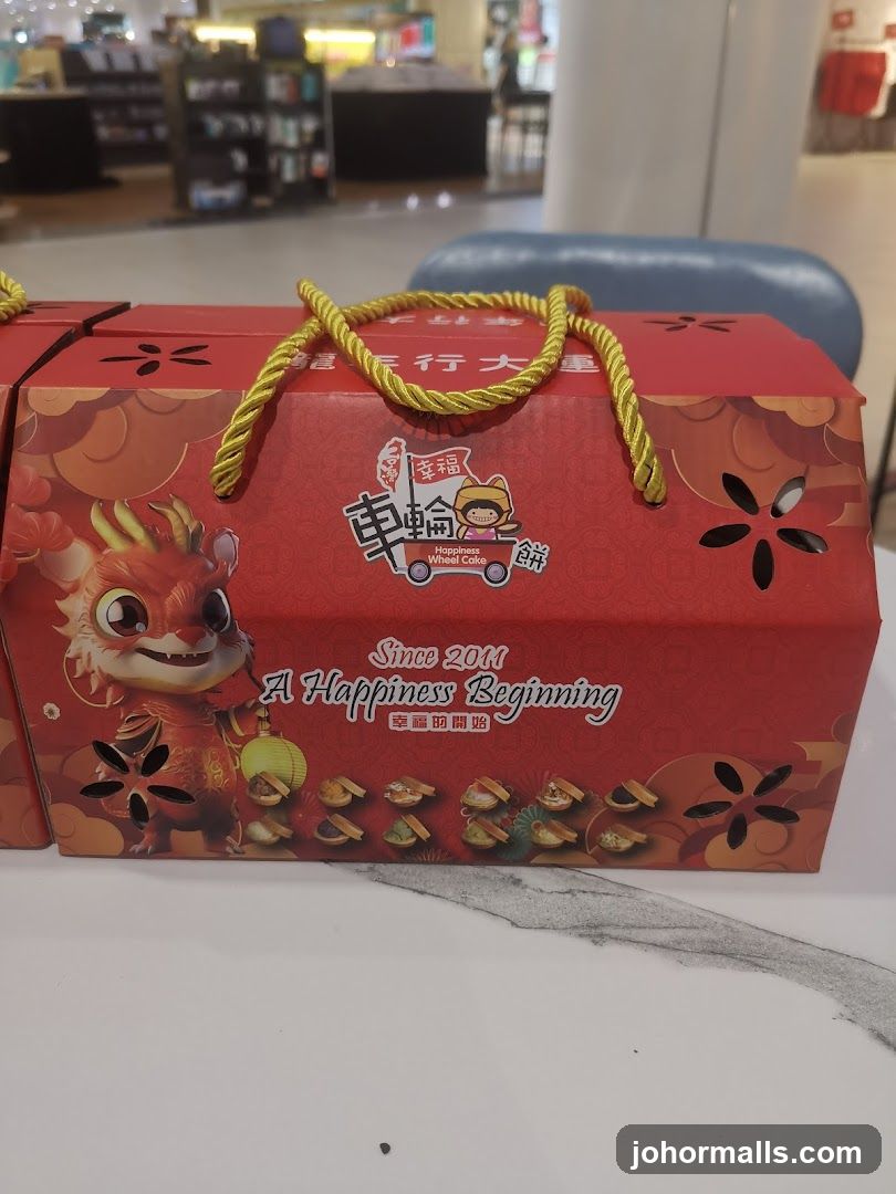 Gift Box with Dragon and Wheel Cakes