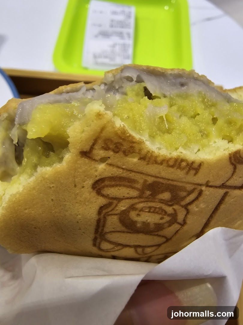 Dessert with cartoon imprint