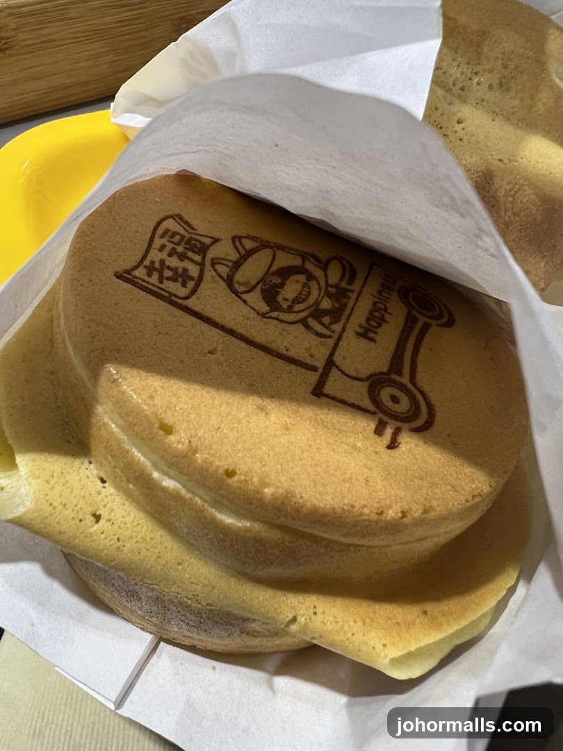 Taiyaki with cartoon character and text