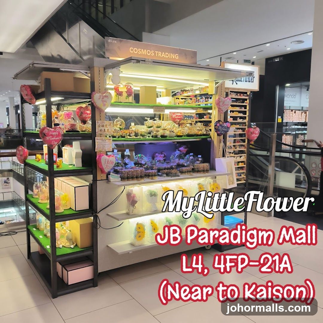 Flower stall in a mall