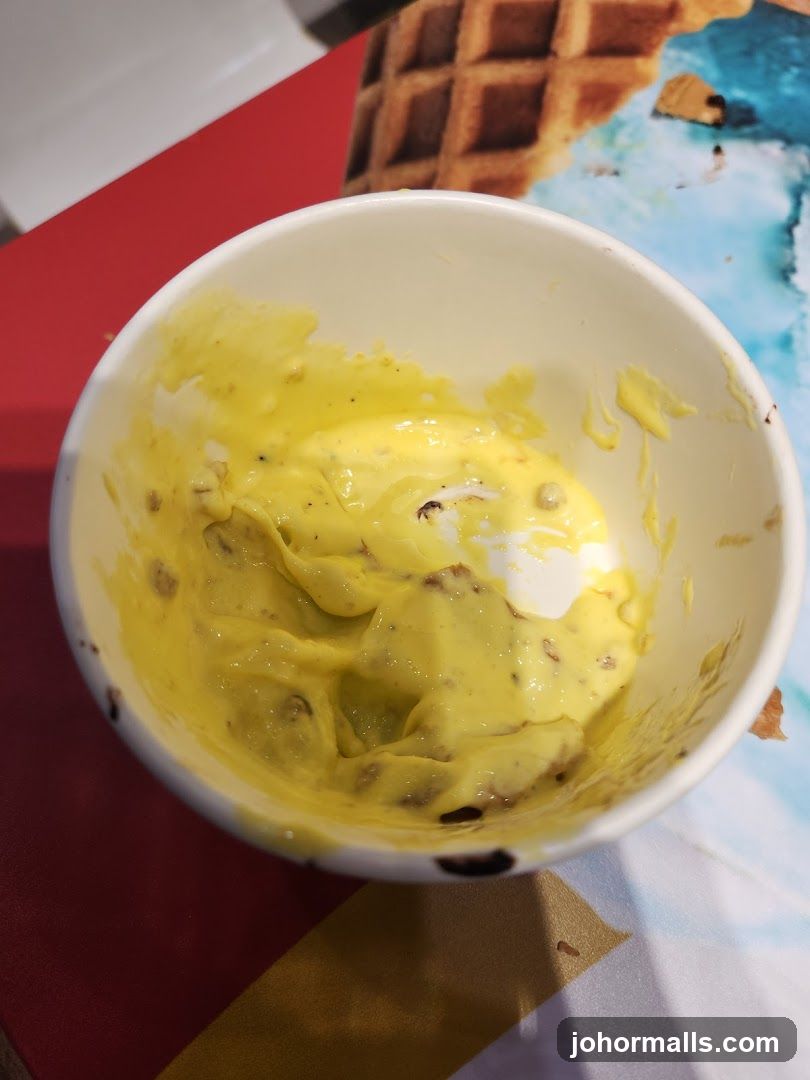Yellow Ice Cream in a Bowl