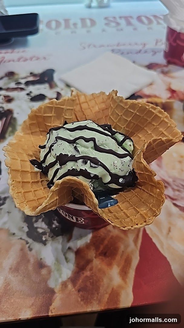 Mint Chocolate Chip Ice Cream in a Waffle Cone