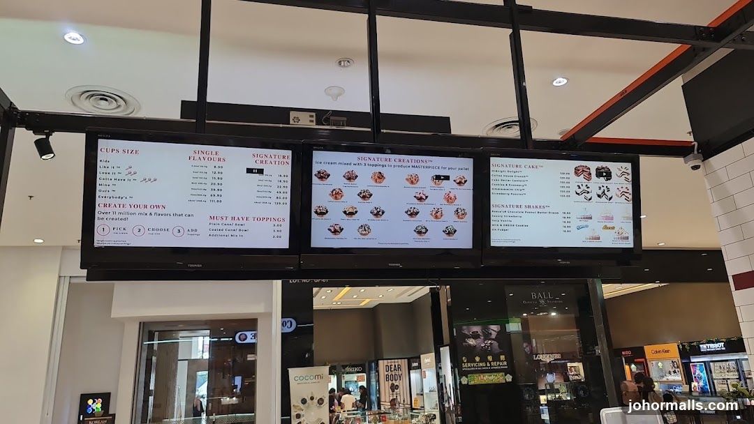 Ice Cream Menu