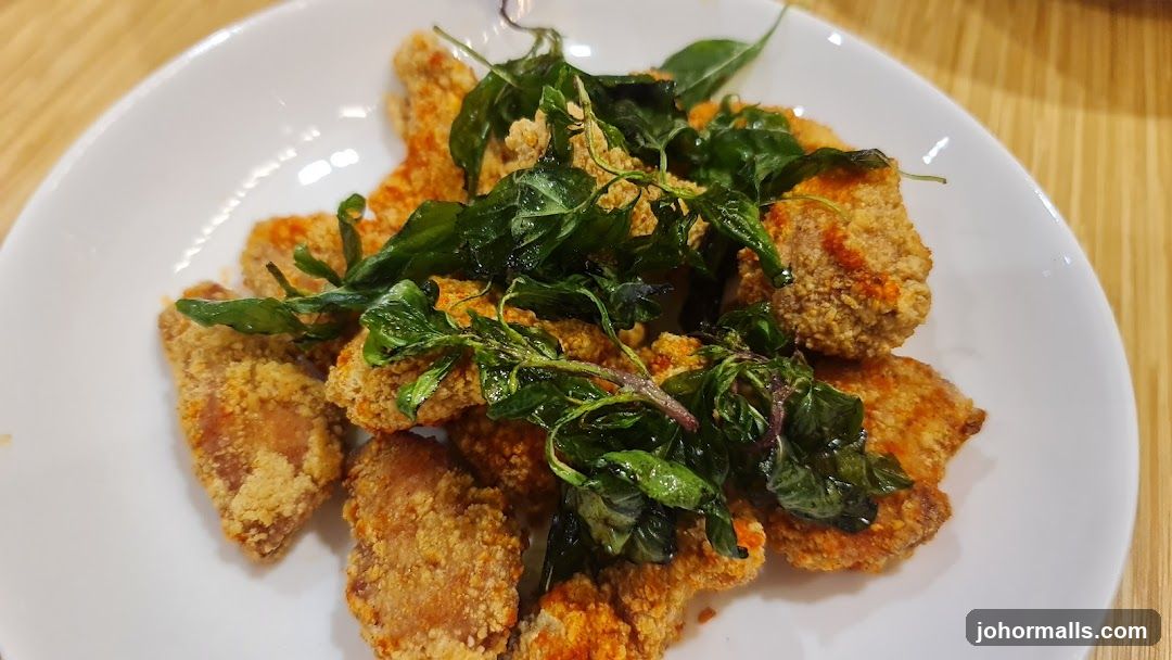 Fried Chicken Bites with Basil