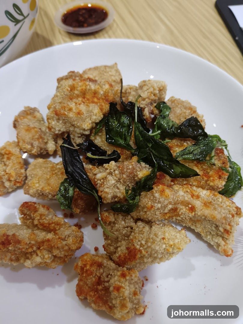 Fried Chicken Bites with Basil