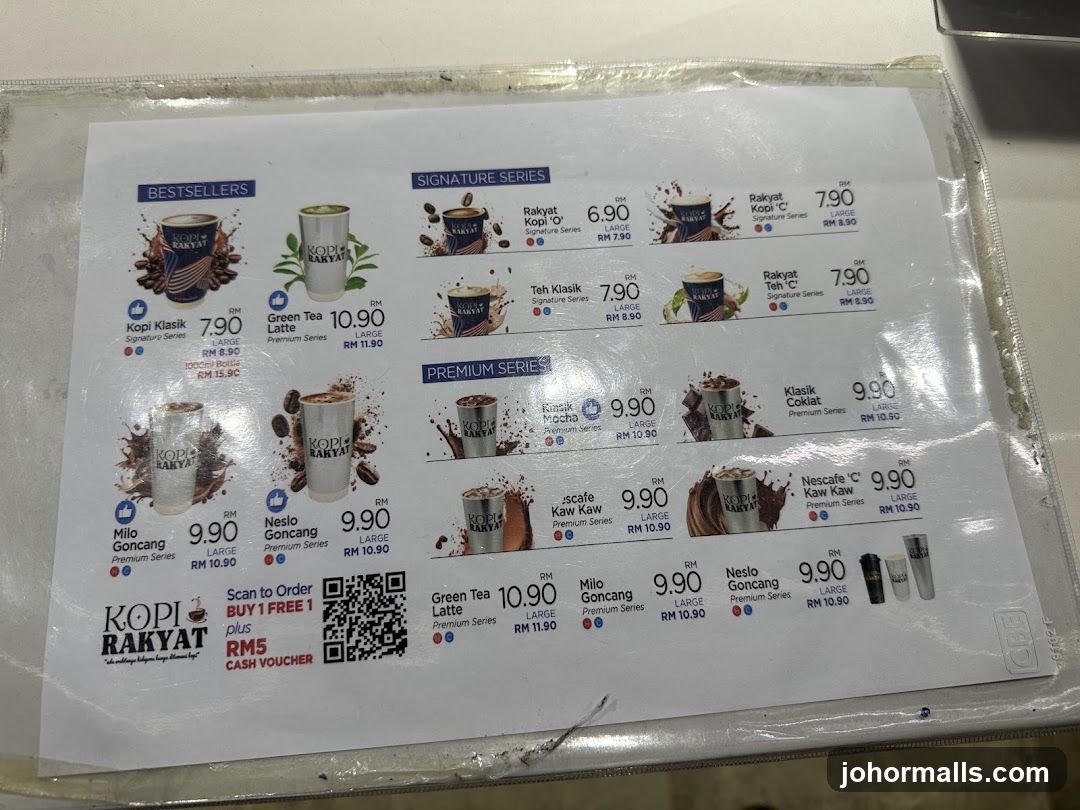 Kopi Rakyat Menu