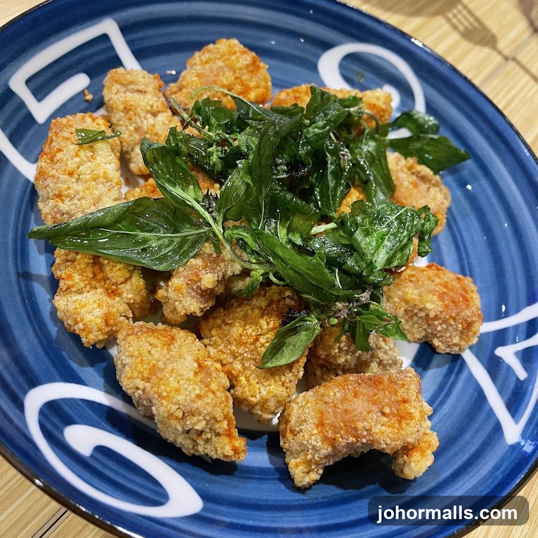 Fried Chicken Bites with Basil