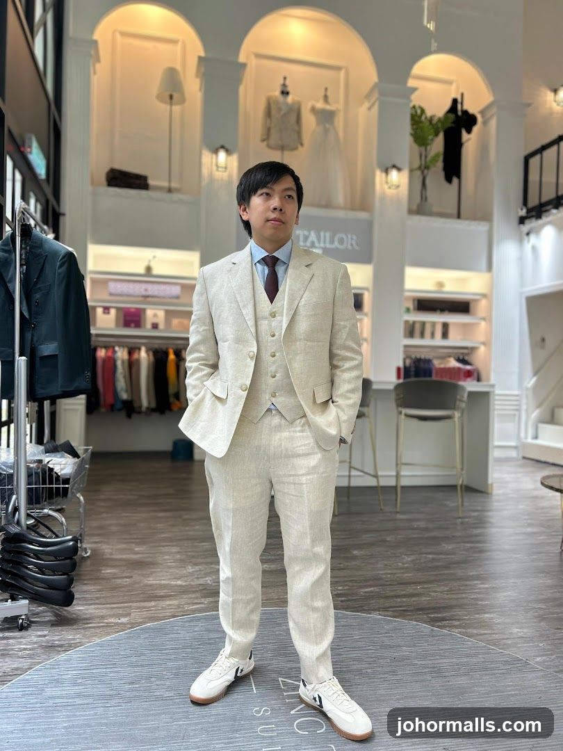 Man in a light-colored suit