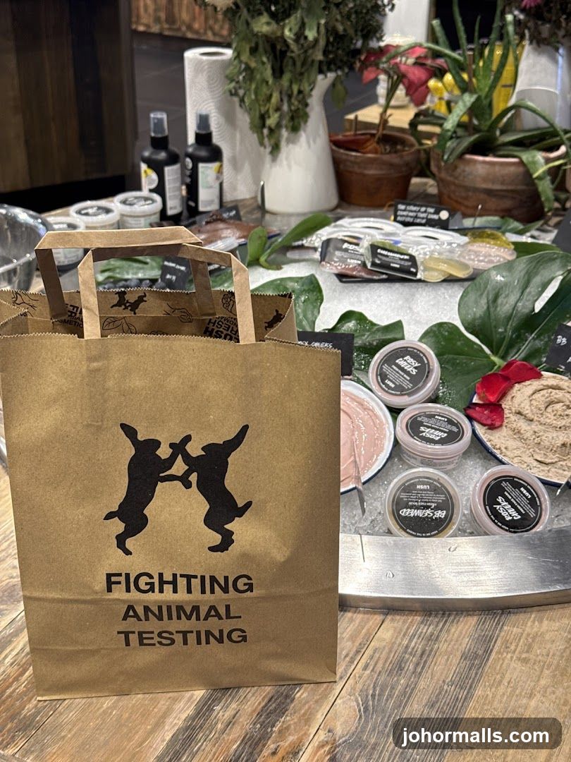 Shopping Bag with "Fighting Animal Testing" Message