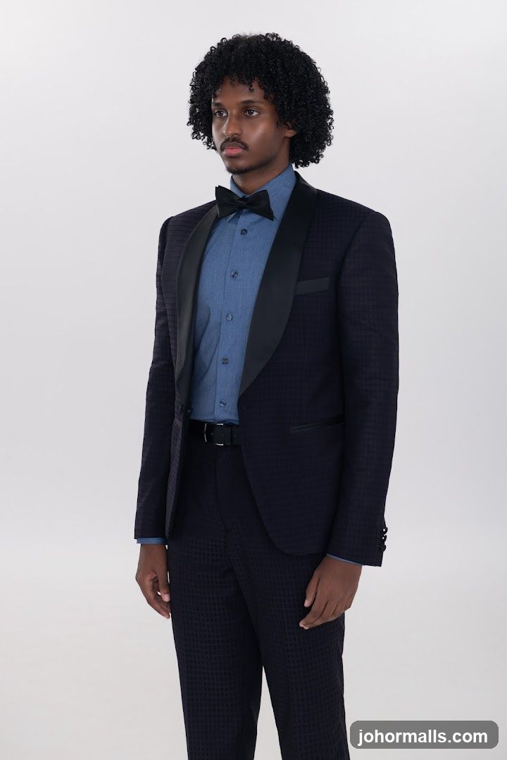 Man in a patterned suit