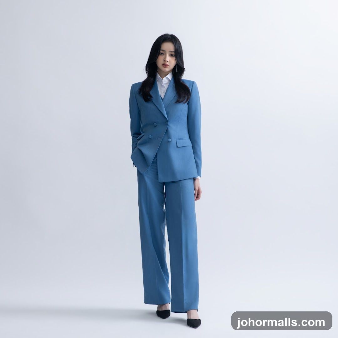 Woman in Blue Suit