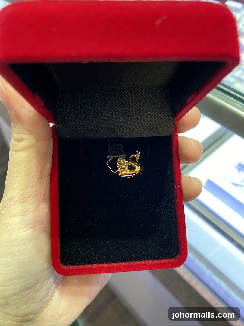 Gold Swan Pendant