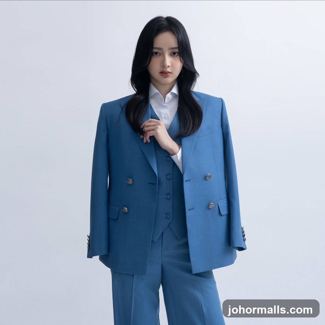 Woman in Blue Suit