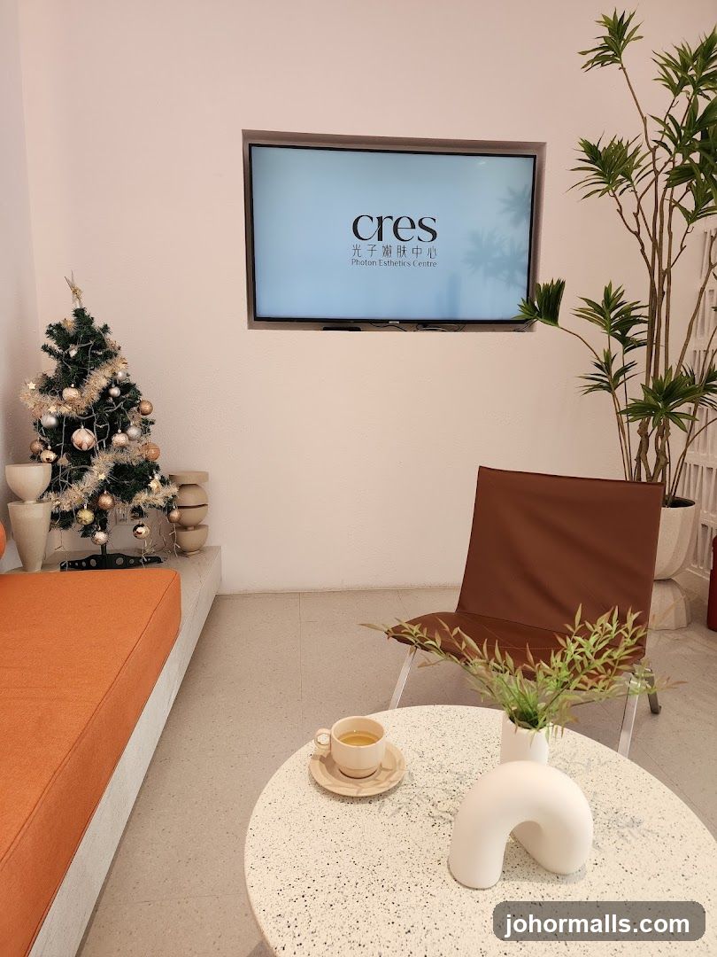 Waiting Area with Christmas Decor