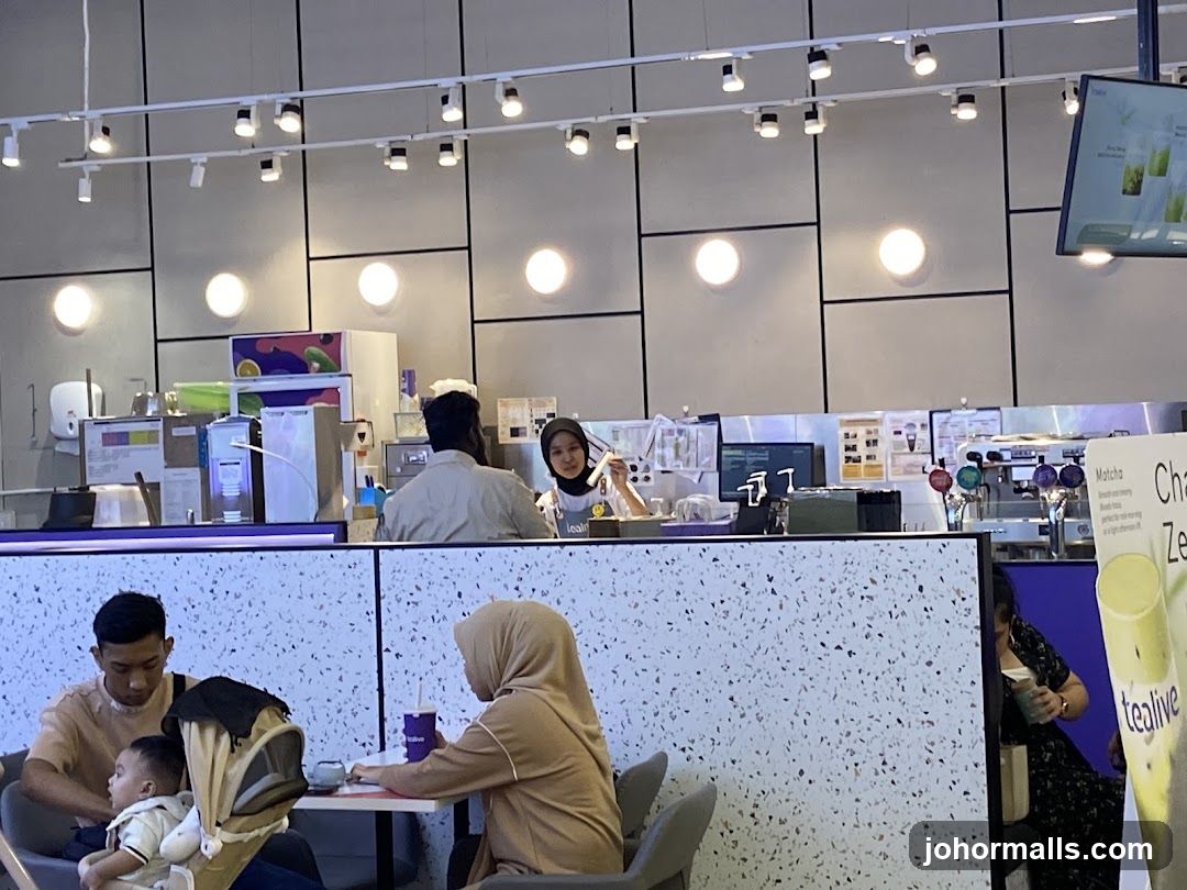 Tea shop interior with customers