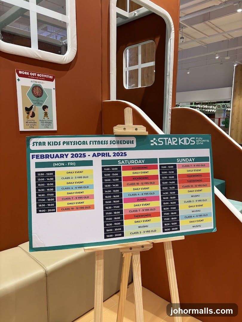 Star Kids Physical Fitness Schedule