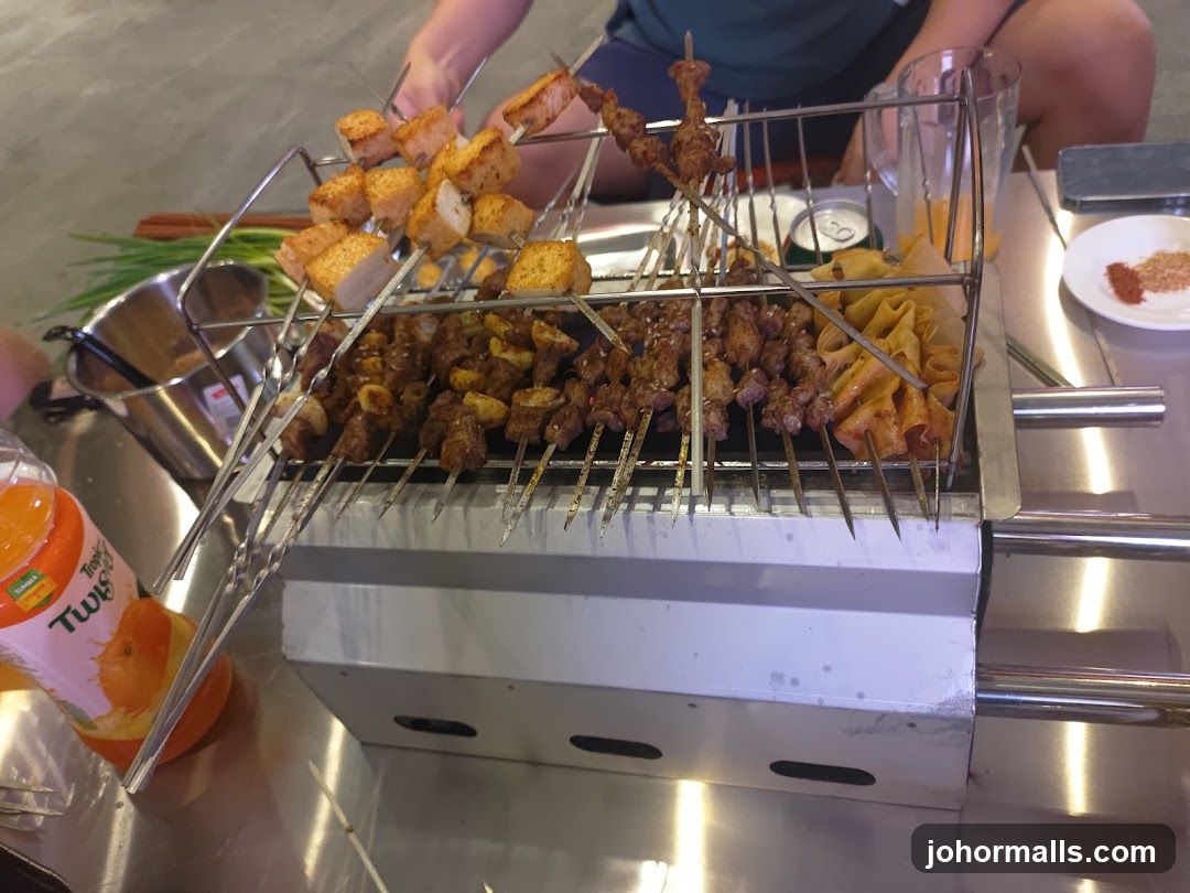 Skewers on a Grill