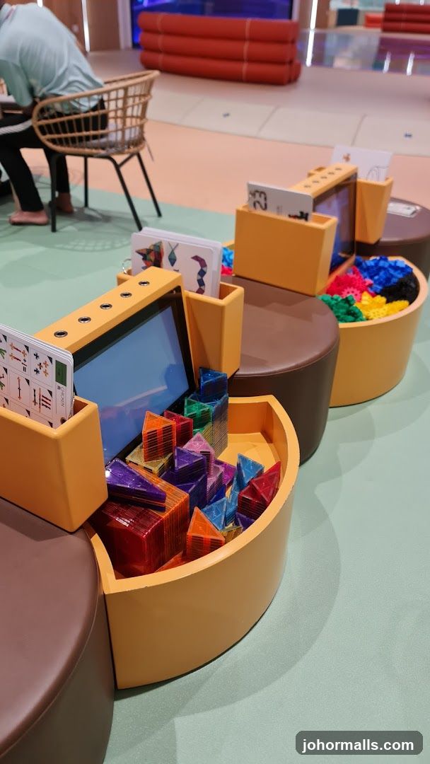 Interactive Play Area with Magnetic Tiles