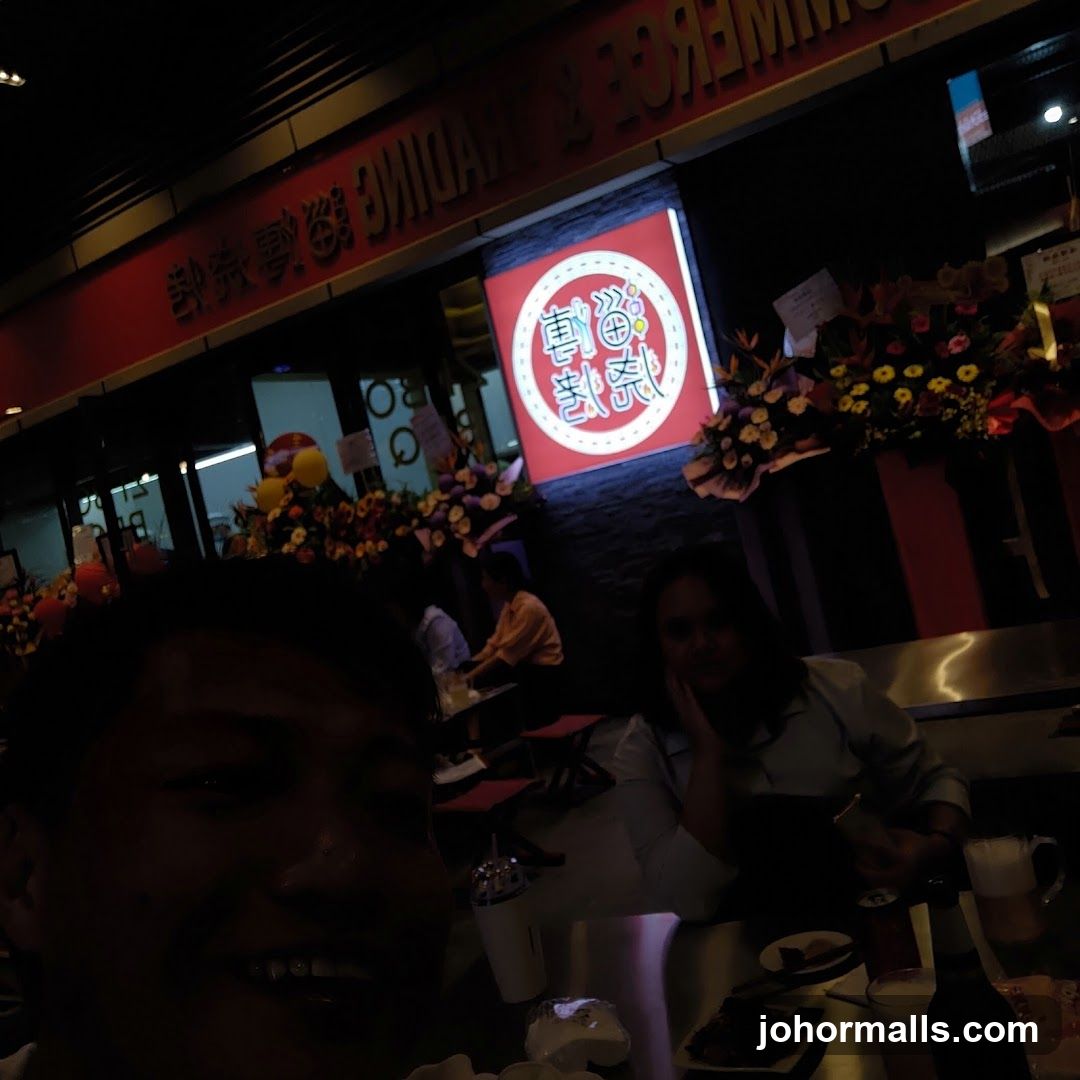 Restaurant Interior with People and Decorations