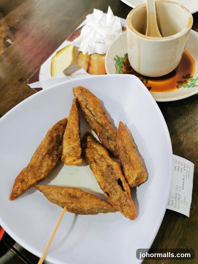 Fried Fish Cakes with Receipt