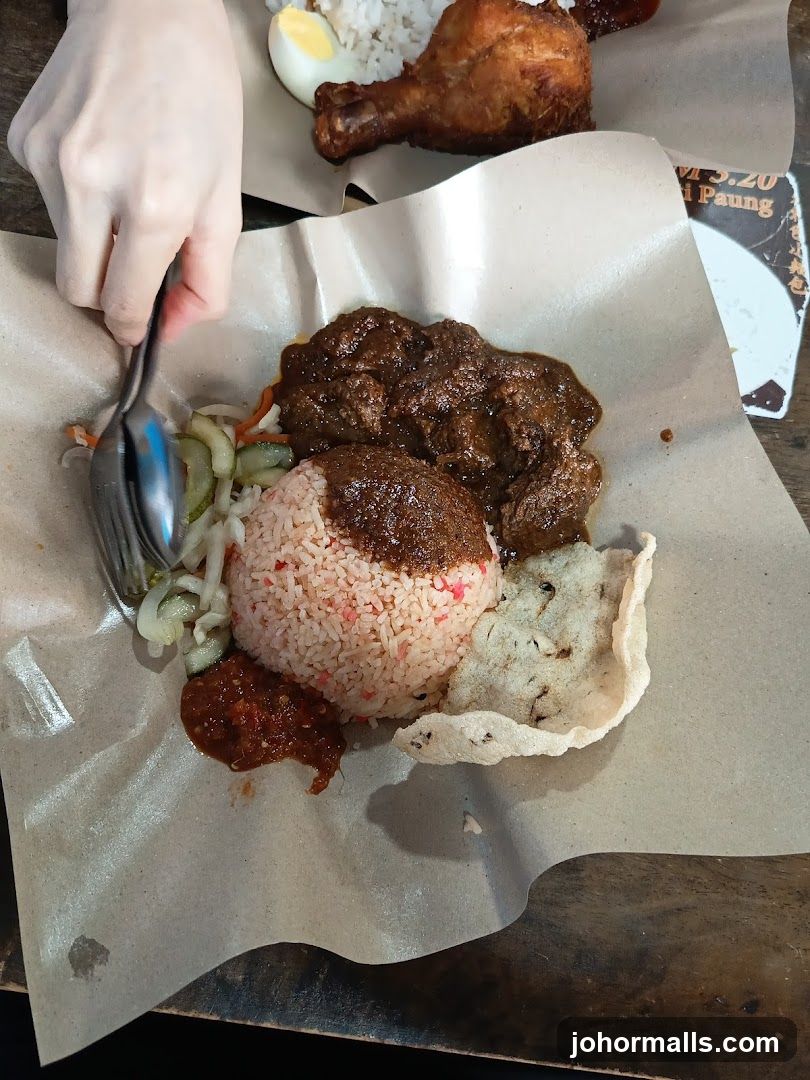 Nasi Lemak with Fried Chicken