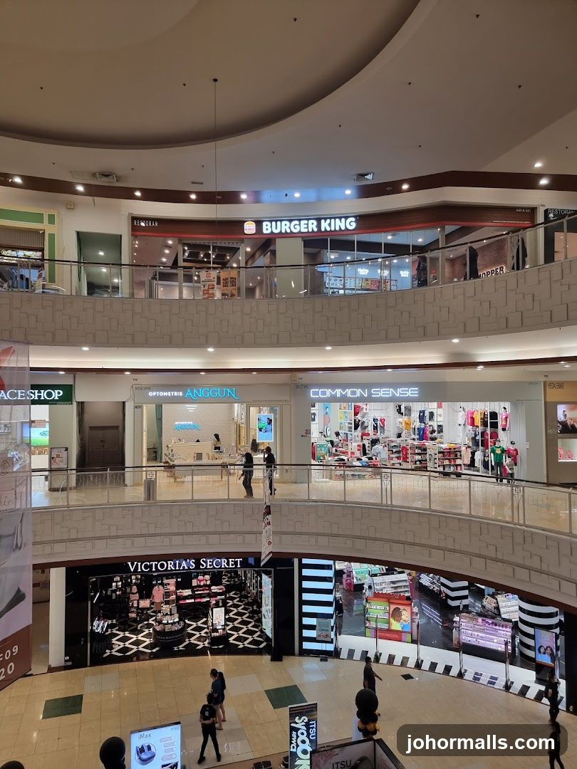 Mall Interior with Various Shops