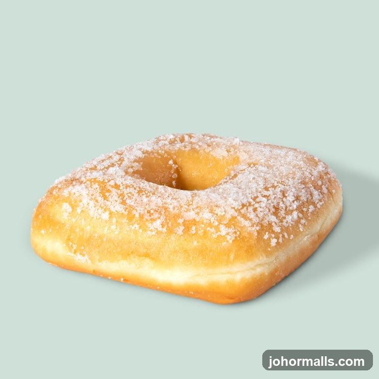 Sugar-dusted square donut