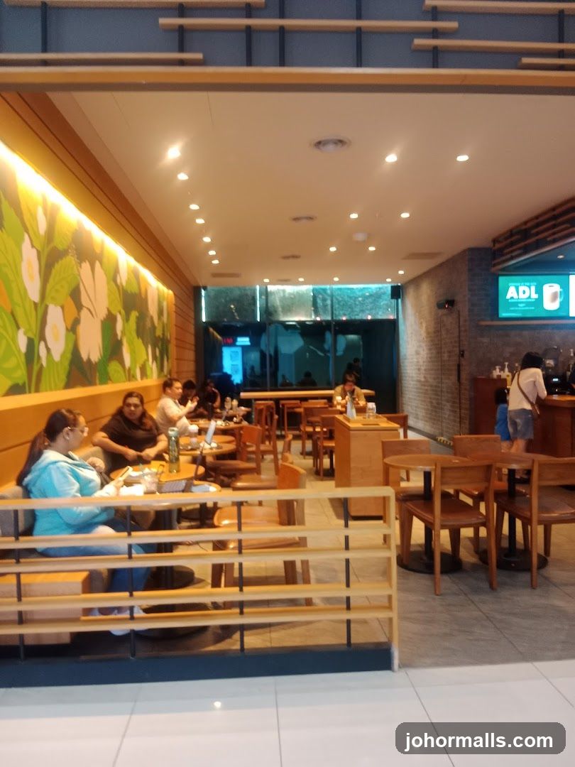 Interior of a cafe with patrons