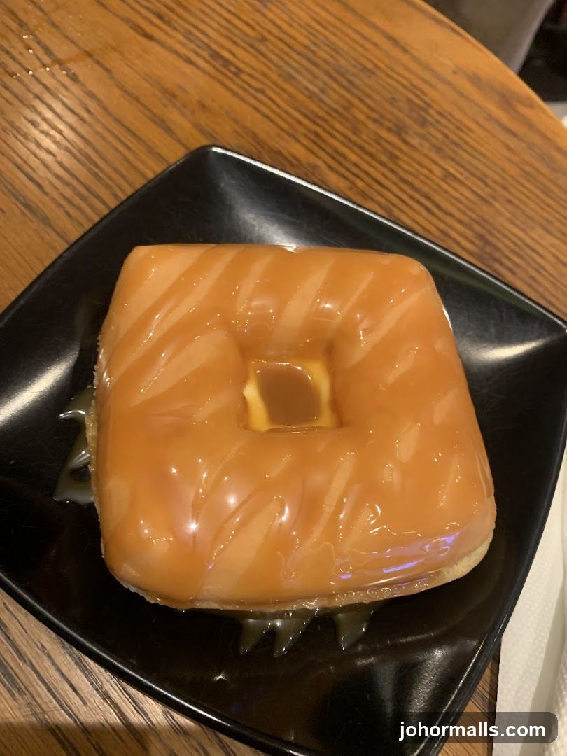 Square Donut with Caramel Glaze