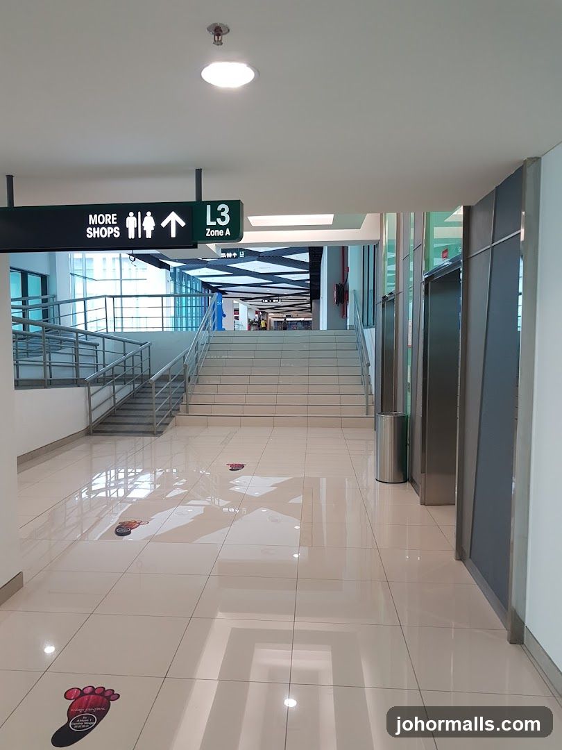 Mall Interior with Signage