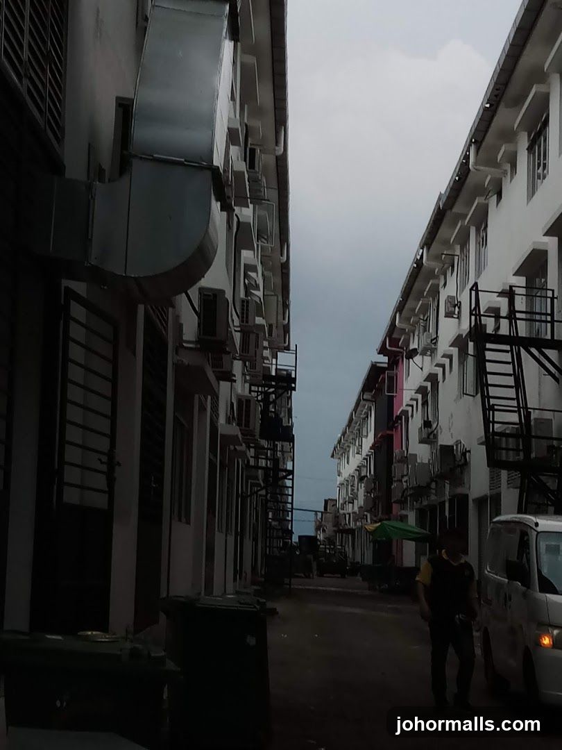 Alleyway with Buildings and a Person